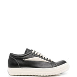 Sneakers basse vintage in pelle in nero 