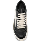 Sneakers basse vintage in pelle in nero 