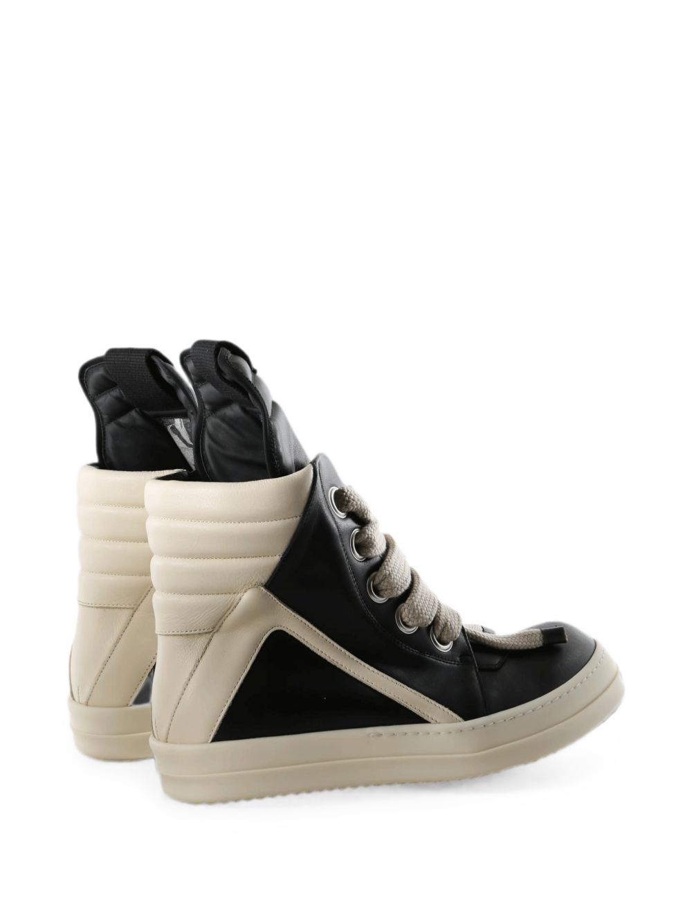 Sneakers Geobasket jumbolace in pelle avorio 