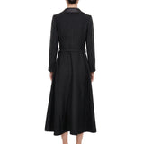 Cappotto bouclé con spilla nero 
