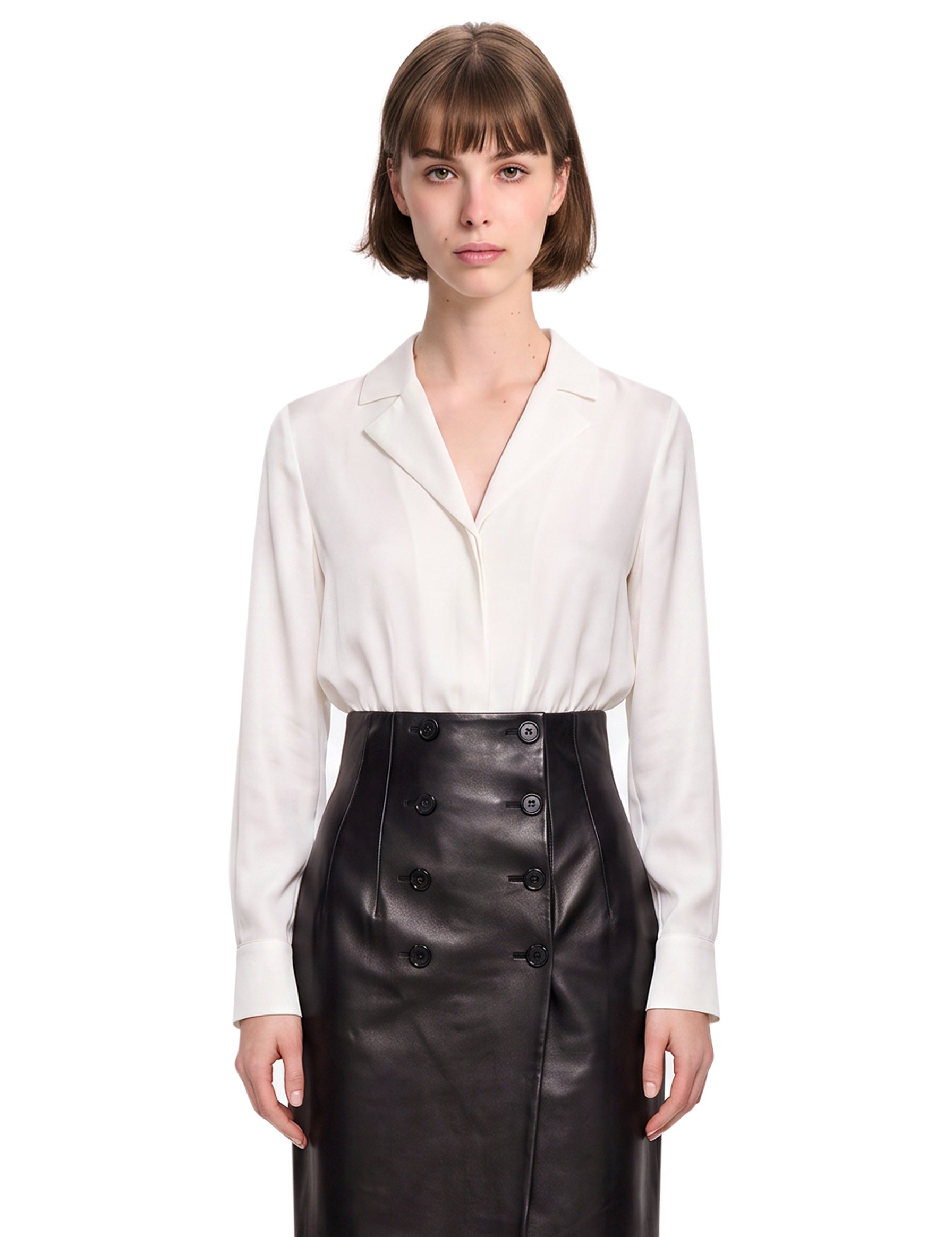 Body in seta bianco 