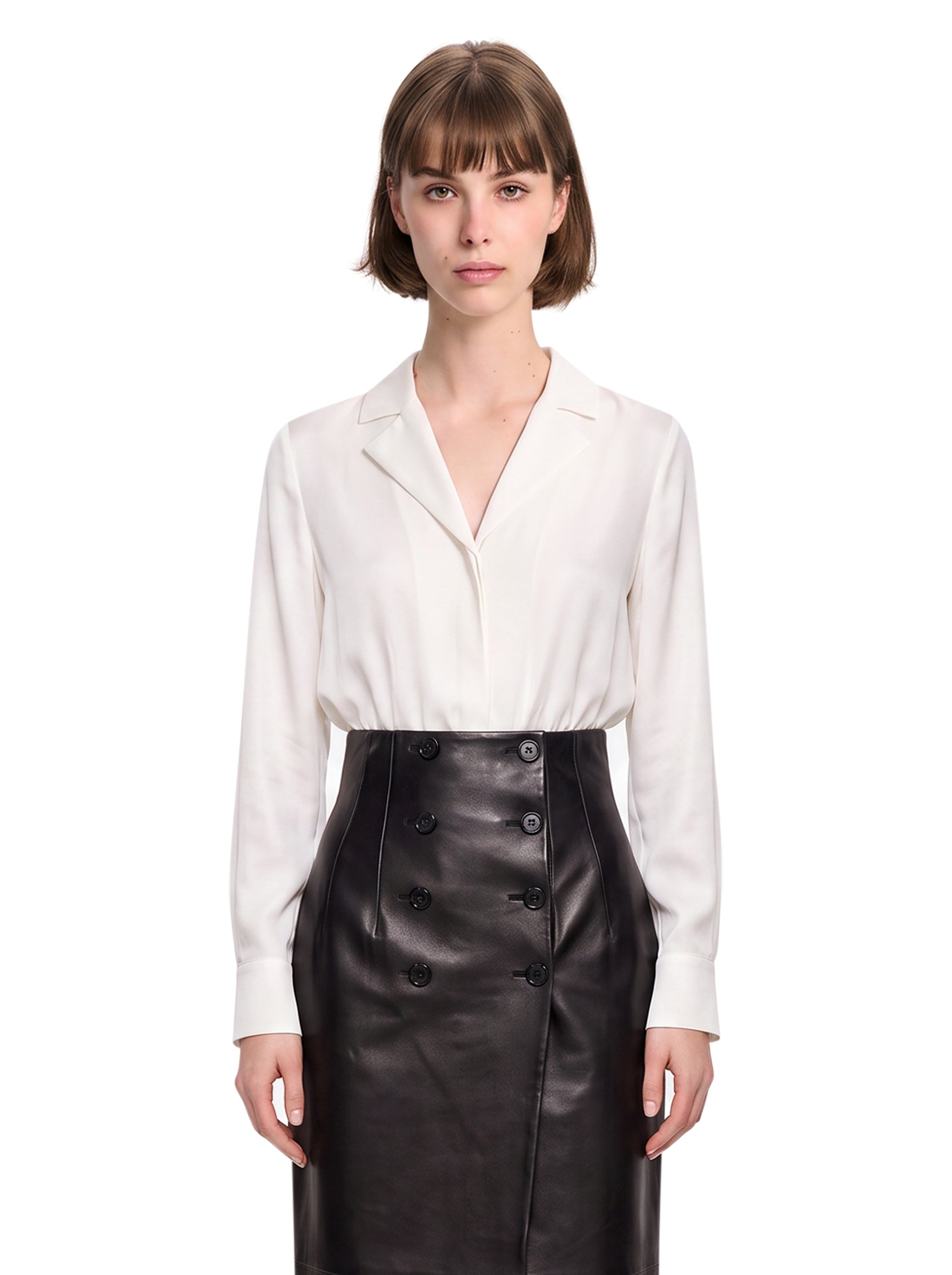 Body in seta bianco 