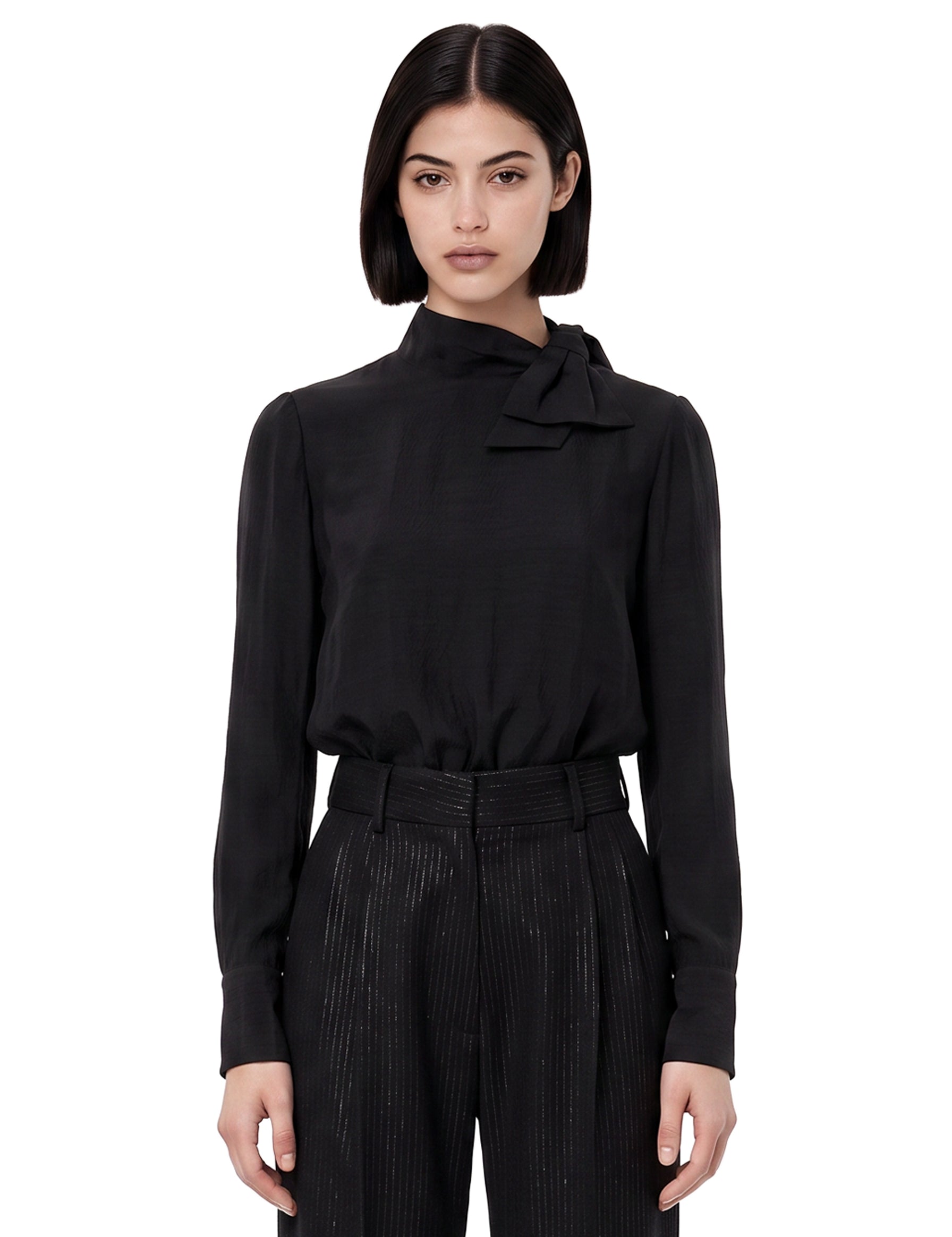 Body jacquard fiocco nero 