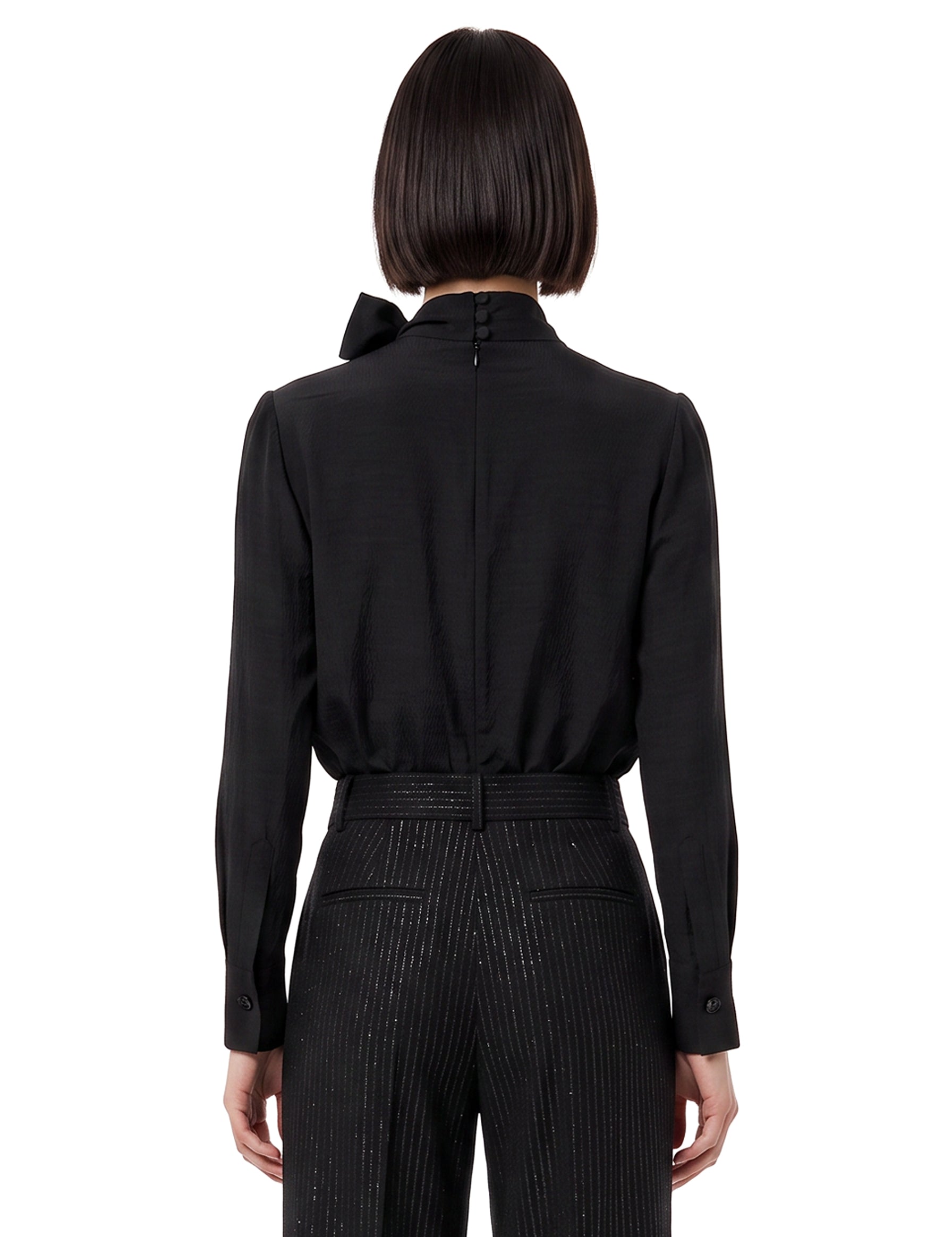 Body jacquard fiocco nero 