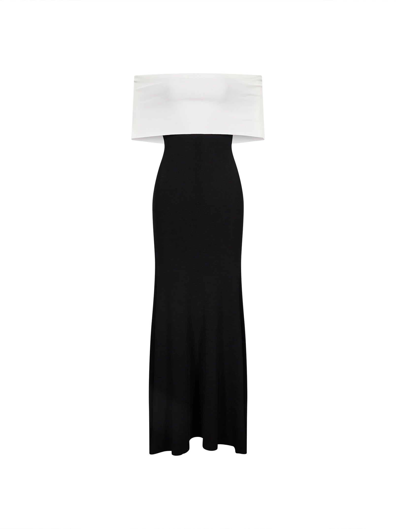 Abito maglia spalle scoperte nero 