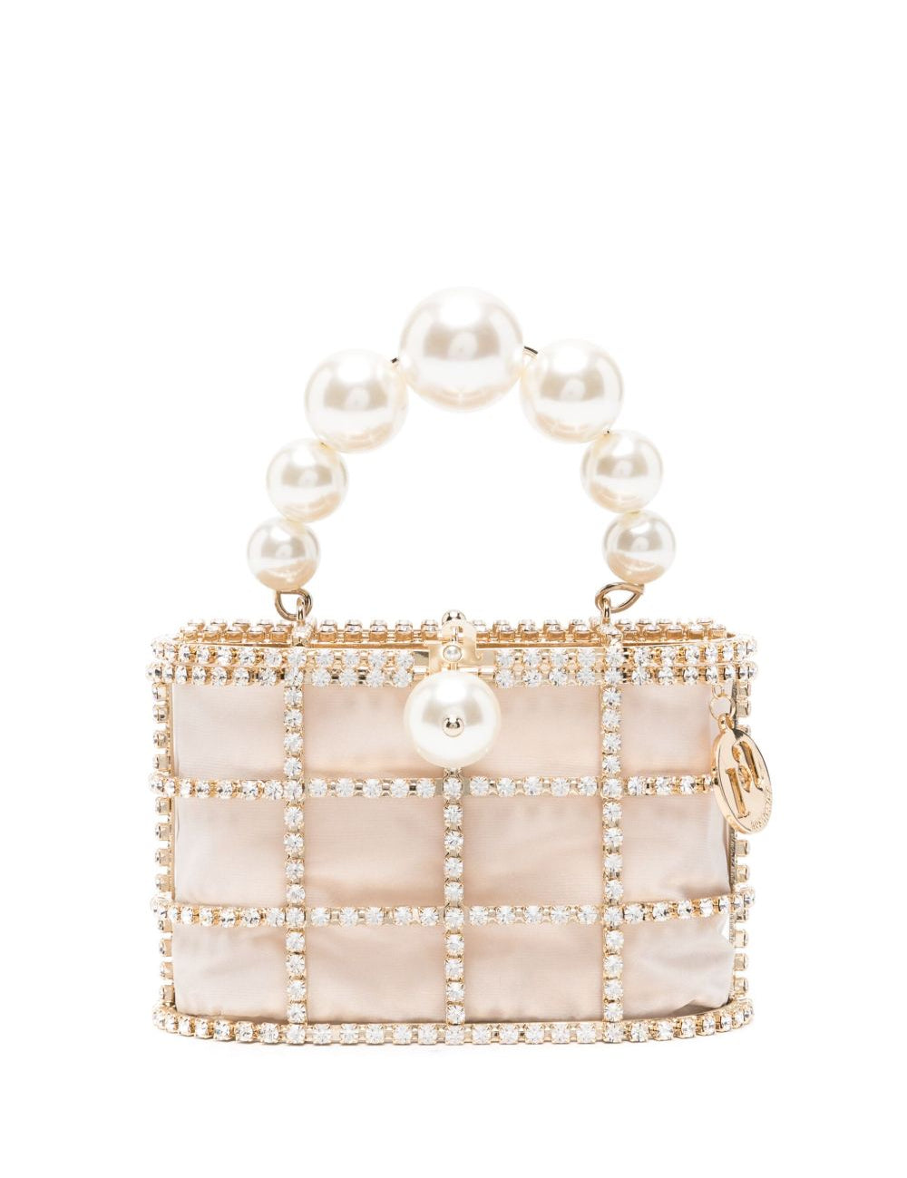 Borsa Holli Mini con perle in rosa 