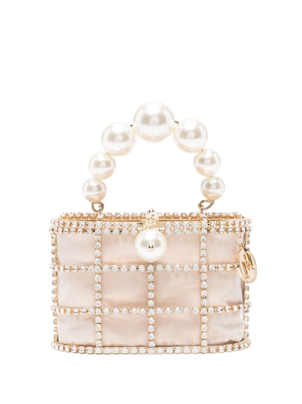 Borsa Holli Mini con perle in rosa 
