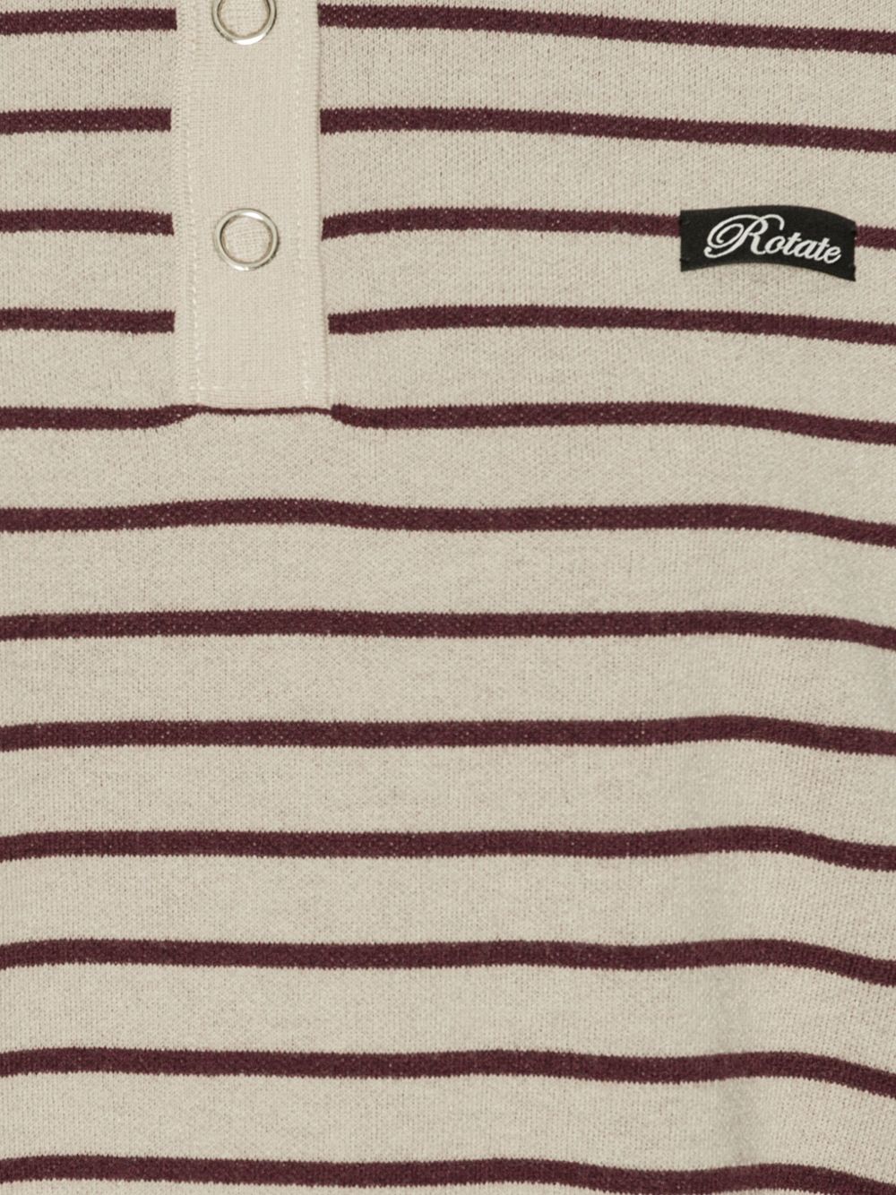 Polo con logo a righe in beige 