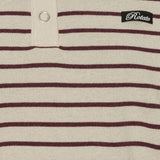 Polo con logo a righe in beige 