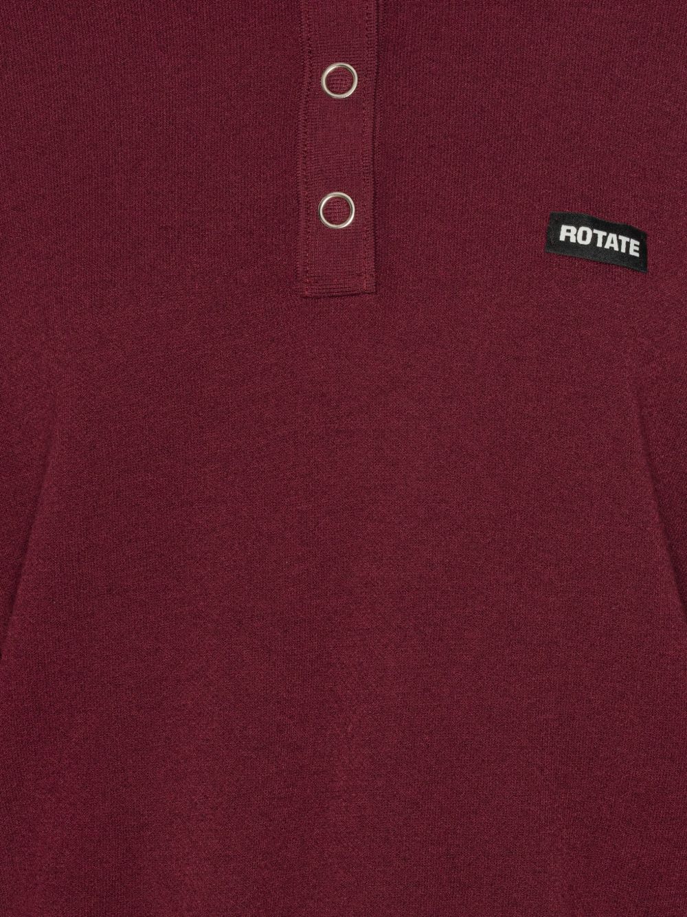 Polo con applicazione logo in bordeaux 