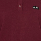 Polo con applicazione logo in bordeaux 