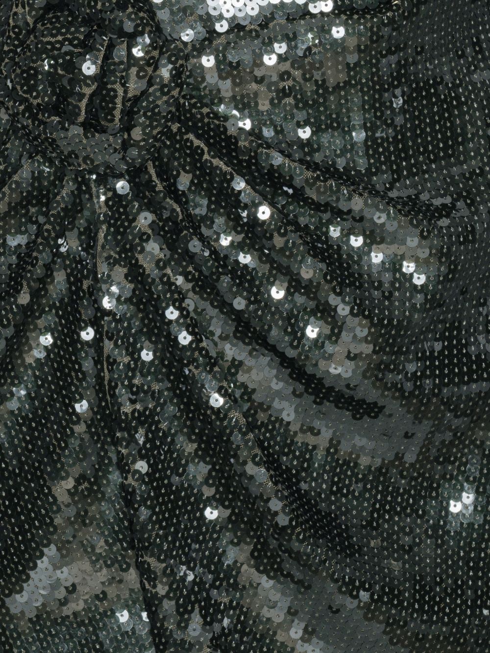 Abito corto con paillettes in verde 