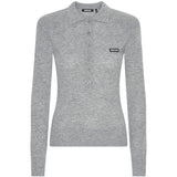 Polo a maniche lunghe in grigio 