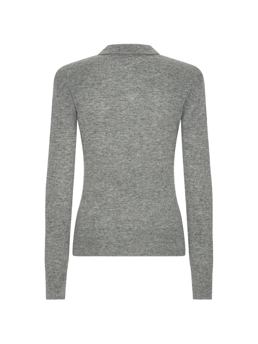 Polo a maniche lunghe in grigio 
