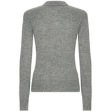 Polo a maniche lunghe in grigio 