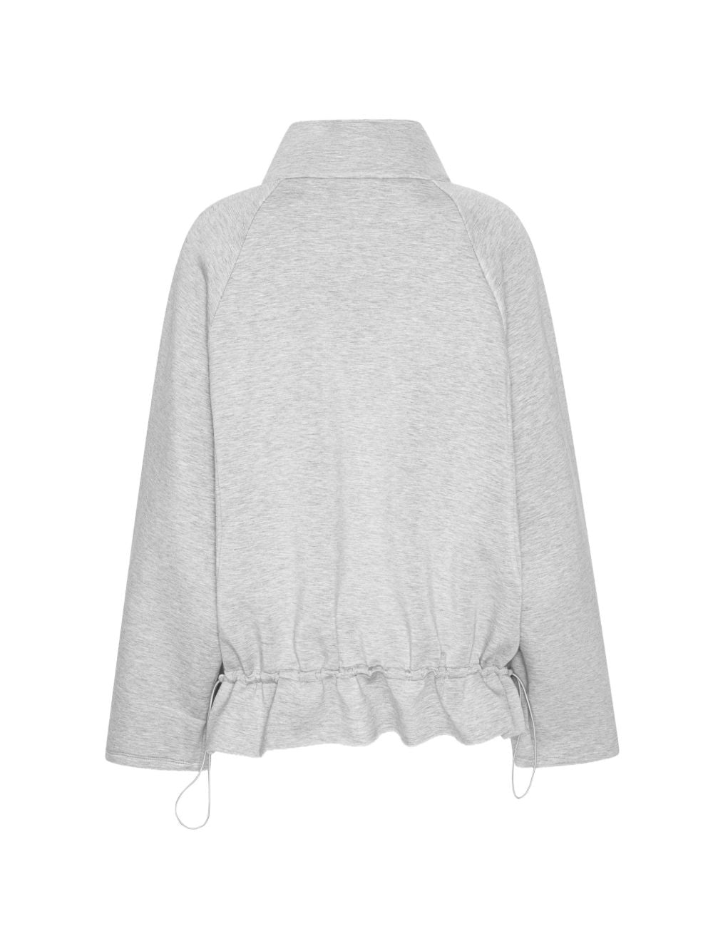 Felpa con mezza zip in grigio 