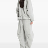 Pantaloni cargo con arricciatura in grigio 