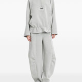 Pantaloni cargo con arricciatura in grigio 