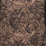 Blusa a collo alto in pizzo in nero 