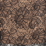Gonna midi in pizzo in nero 