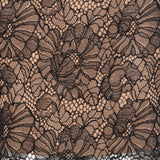 Gonna midi in pizzo in nero 