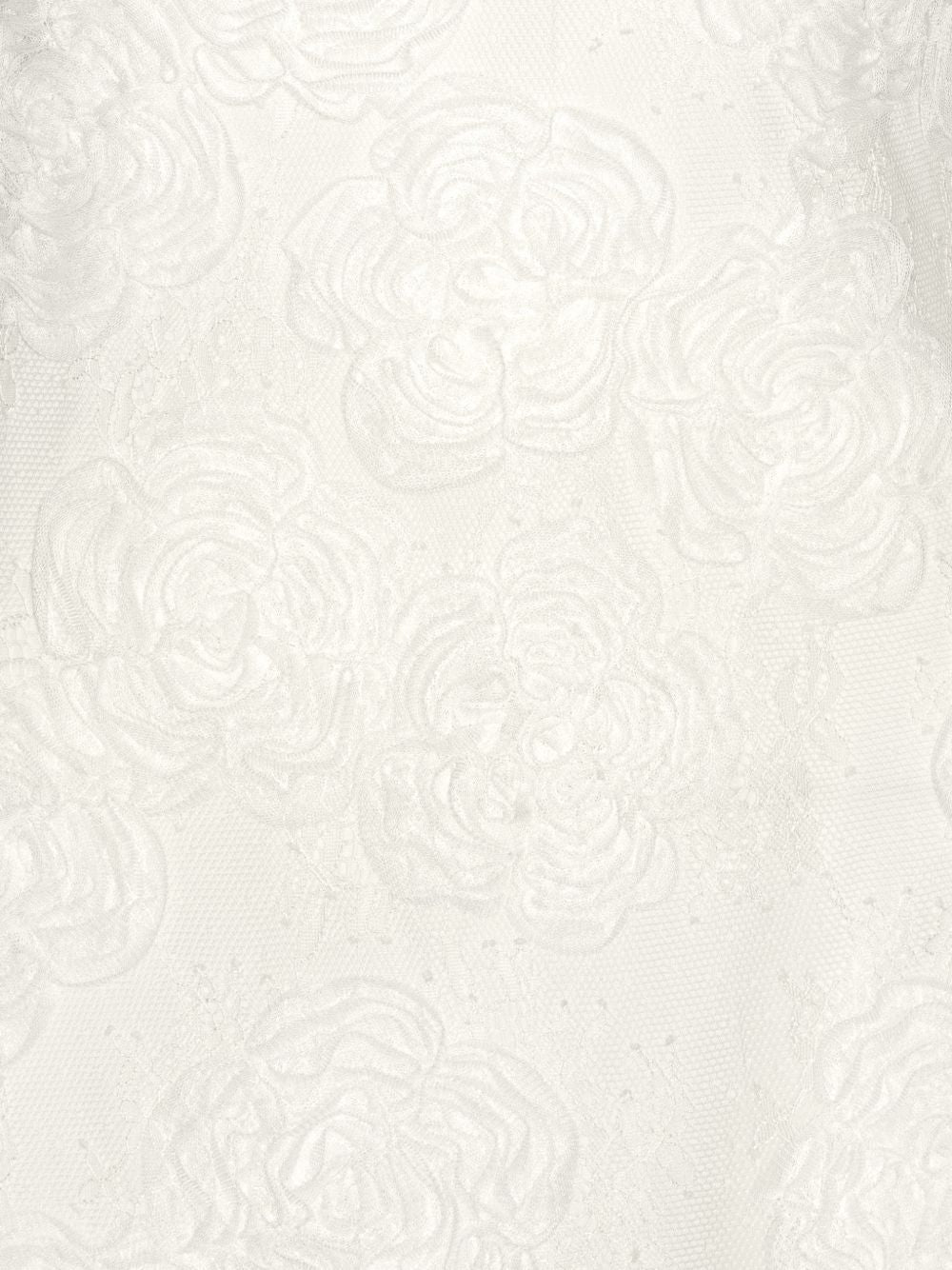 Abito mini in pizzo floreale in bianco 