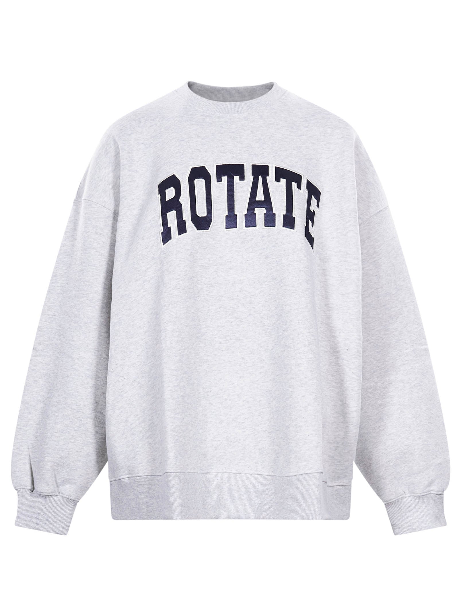 Felpa con logo ricamato in grigio 