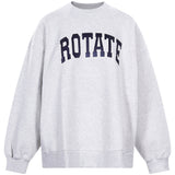 Felpa con logo ricamato in grigio 