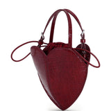 Borsa a mano Heart in bordeaux 