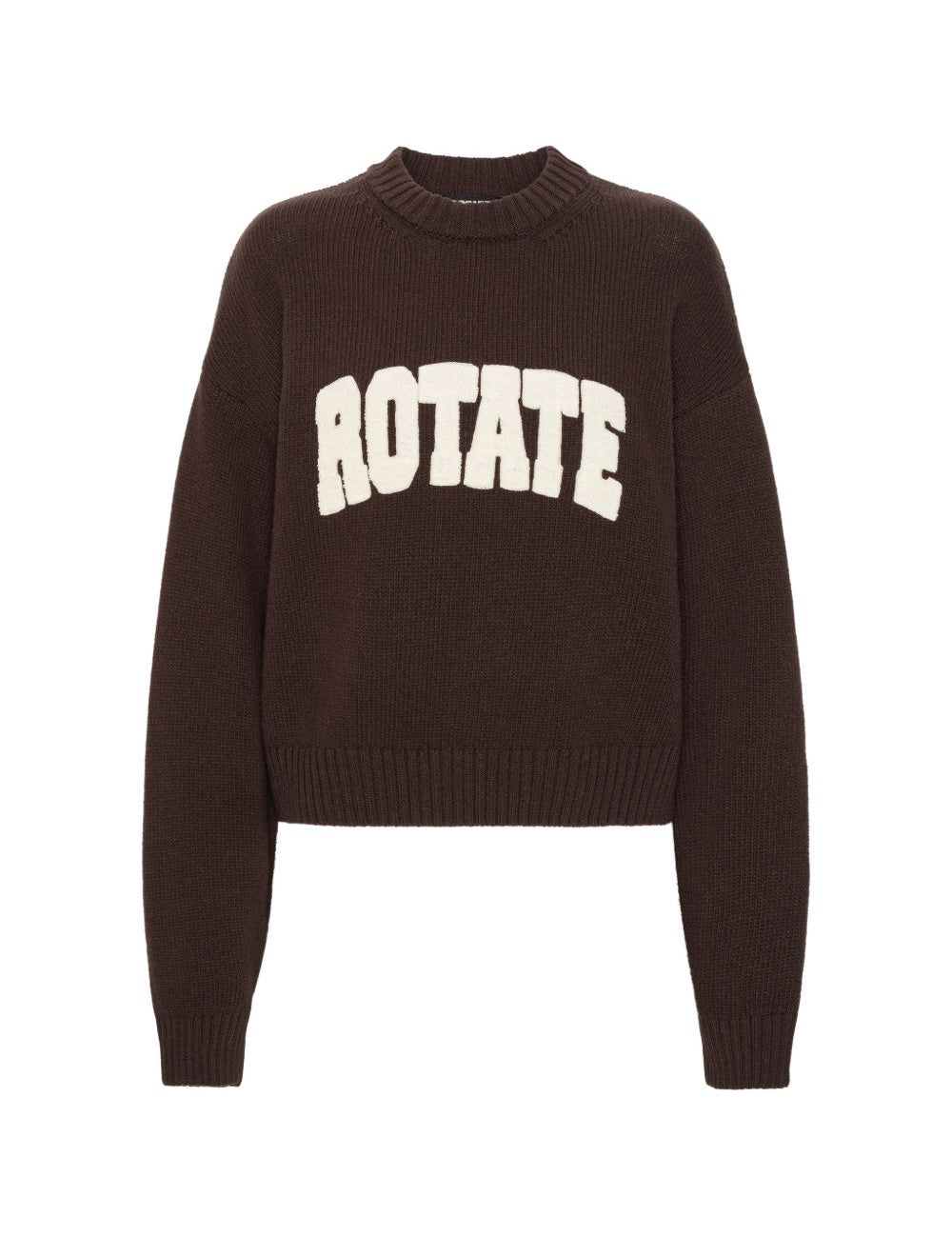 Maglione a girocollo con logo in nero