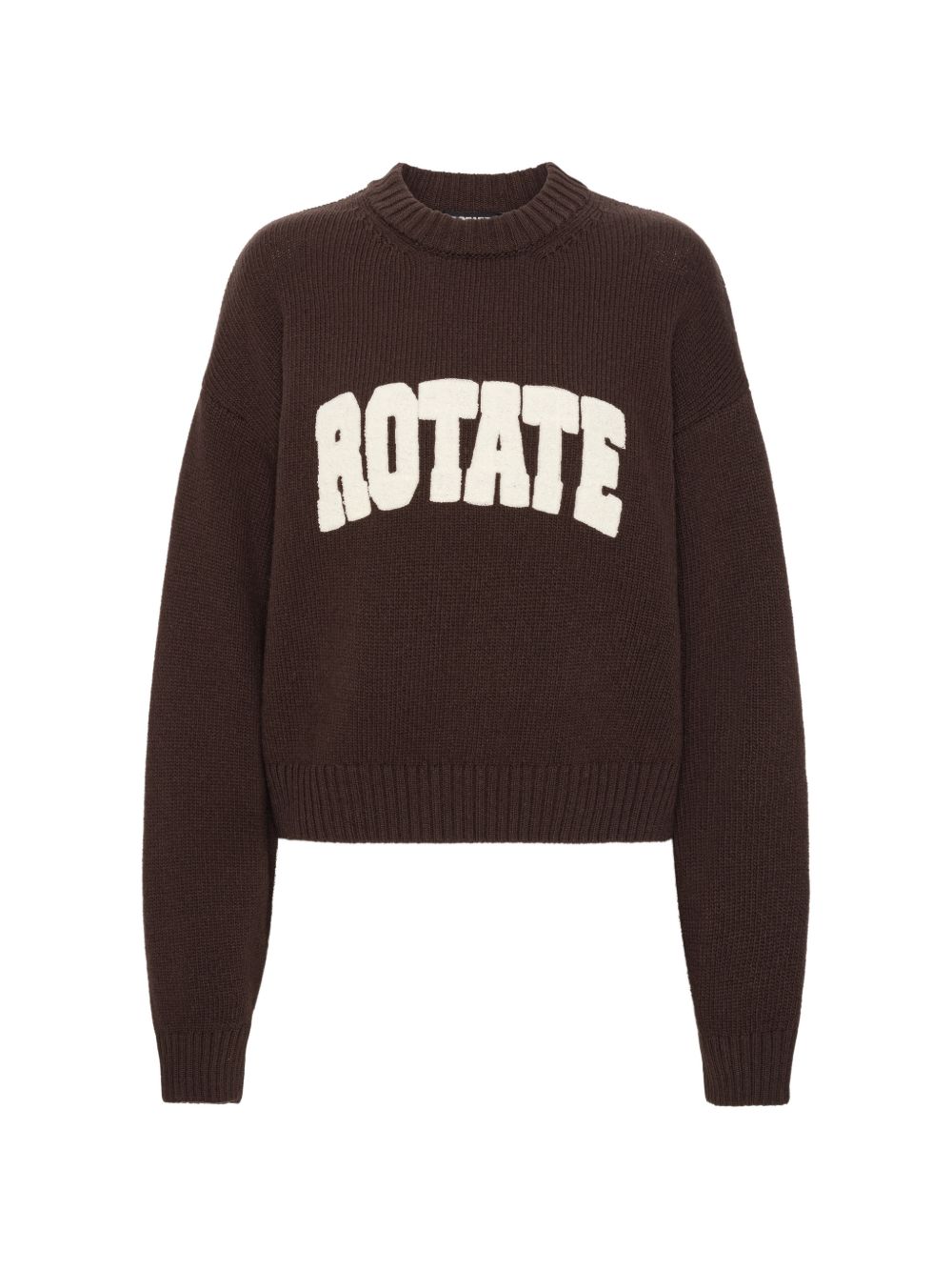 Maglione a girocollo con logo in nero 