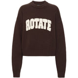 Maglione a girocollo con logo in nero 