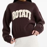 Maglione a girocollo con logo in nero 