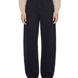 Jeans gamba balloon in nero 