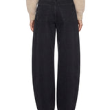Jeans gamba balloon in nero 