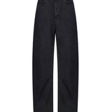 Jeans gamba balloon in nero 