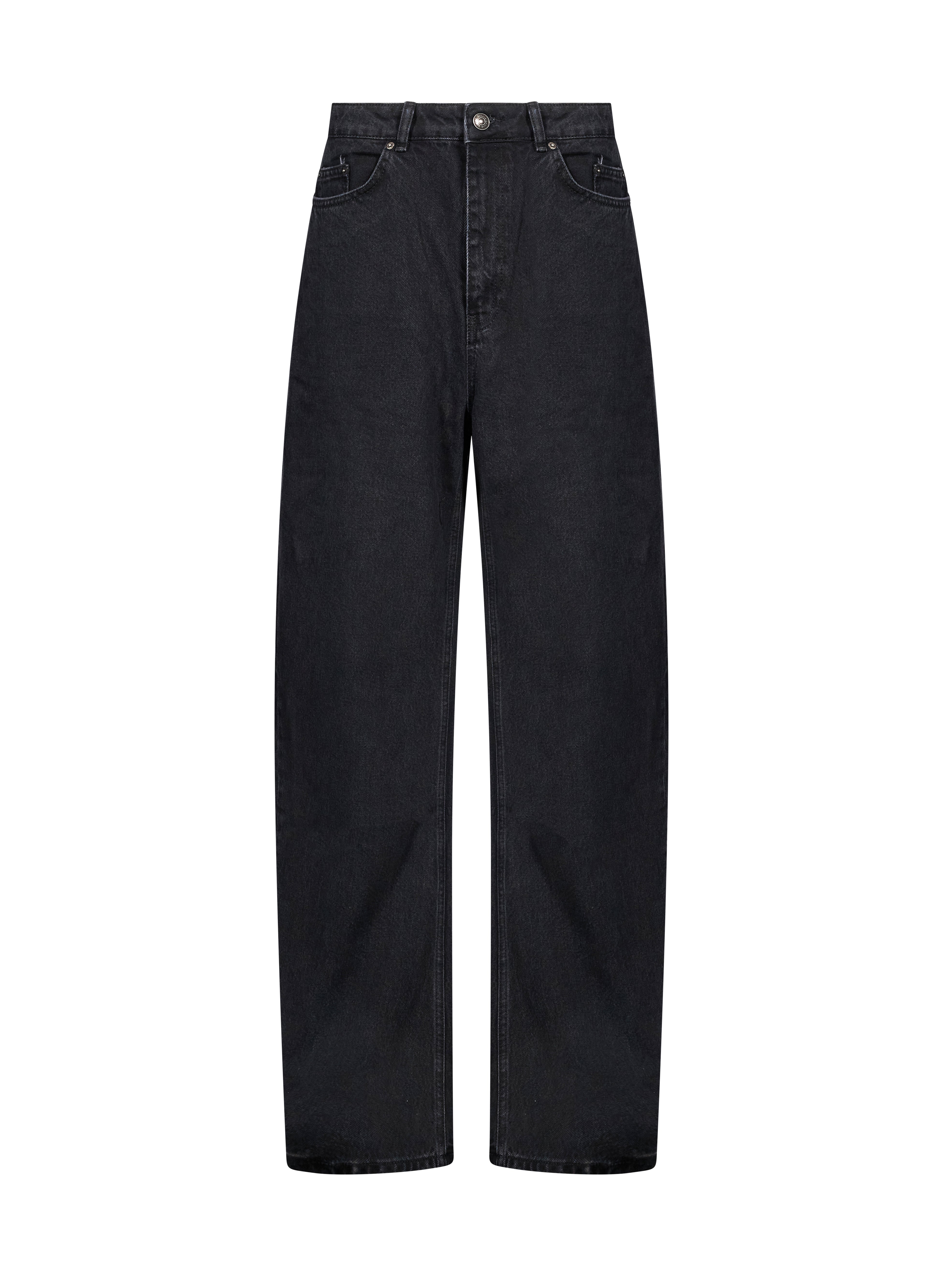 Jeans gamba balloon in nero 