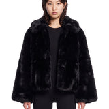 Giacca in eco pelliccia nero 