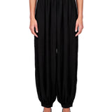 Pantalone a palloncino con pences in nero 