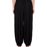 Pantalone a palloncino con pences in nero 