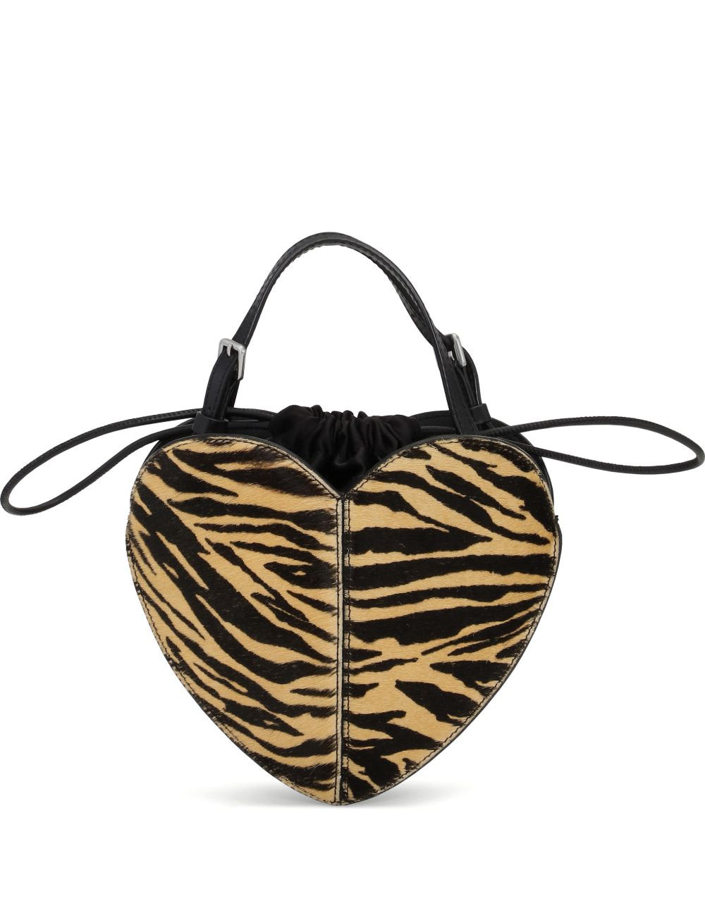Borsa a mano Heart con stampa animalier 