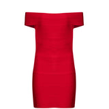 Abito mini in maglia in rosso 