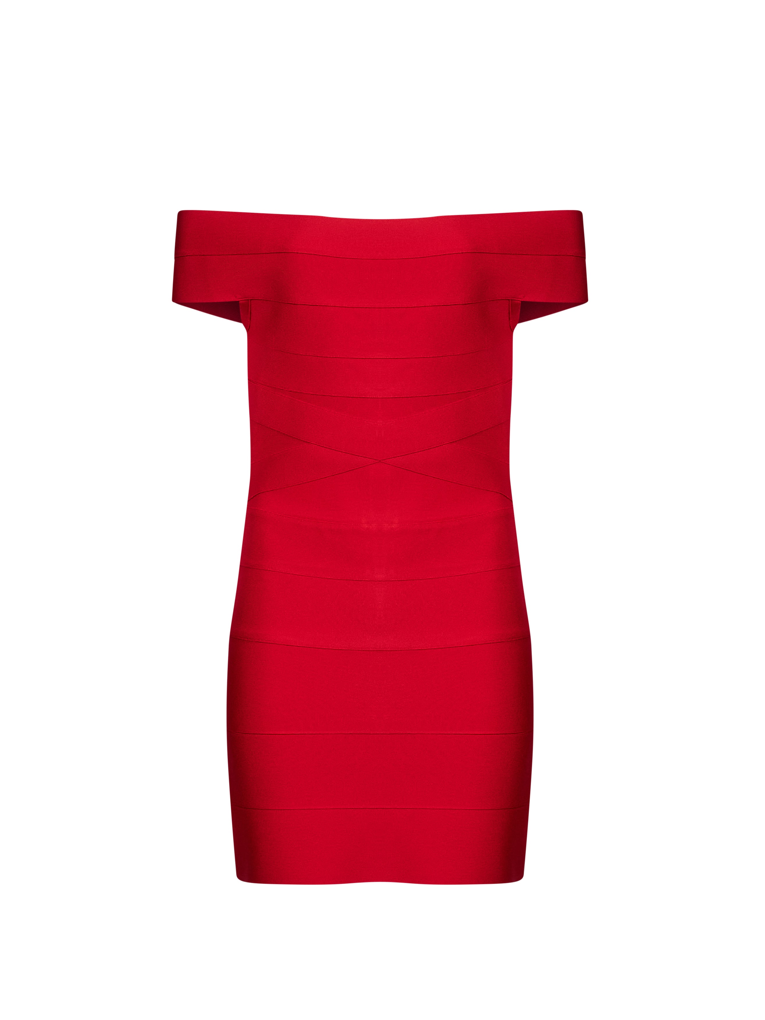 Abito mini in maglia in rosso 