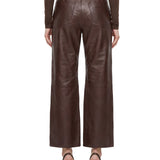 Pantaloni a gamba dritta in marrone 