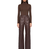 Pantaloni a gamba dritta in marrone 