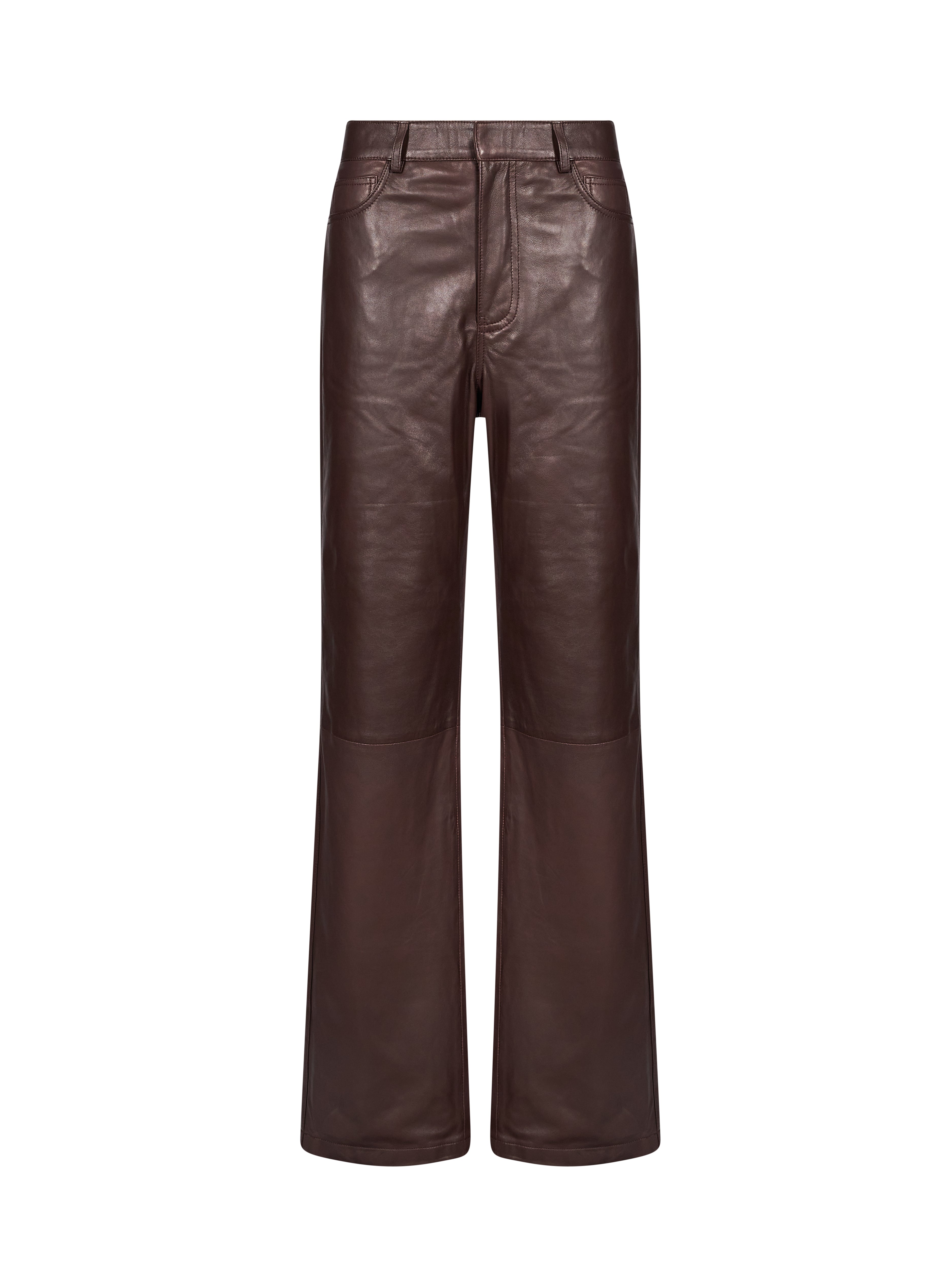 Pantaloni a gamba dritta in marrone 