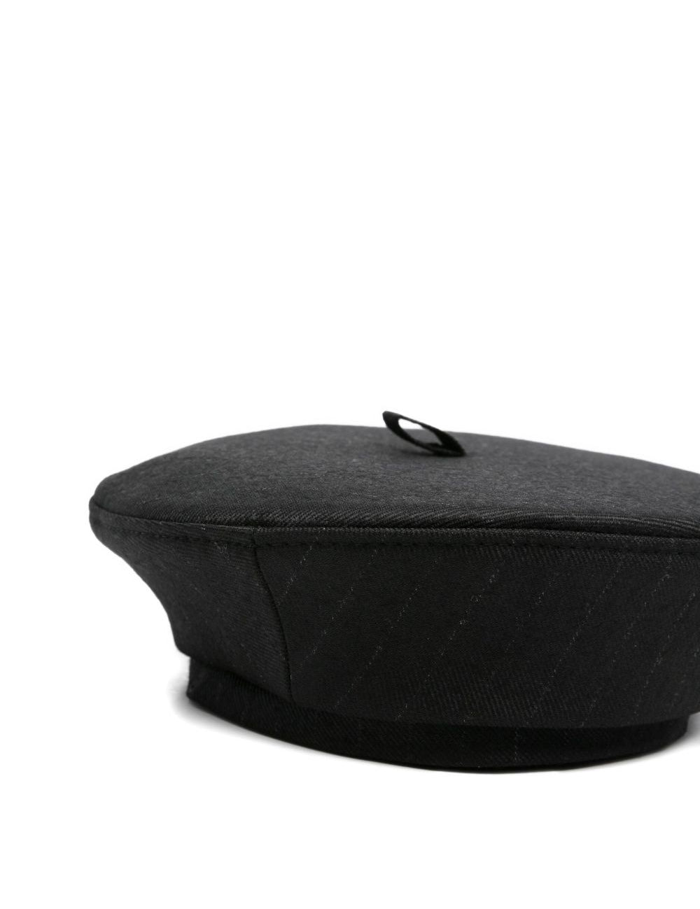 Basco gessato in nero 