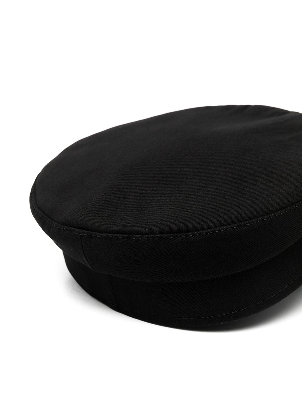 Cappello baker boy con logo in nero 