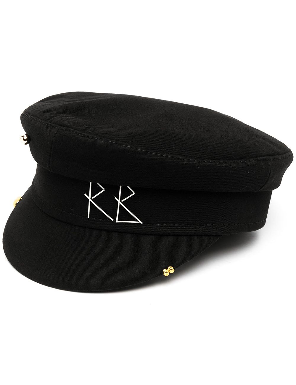 Cappello Baker Boy con logo in nero 