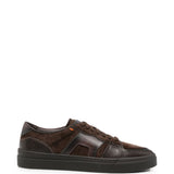 Sneakers con design a pannelli in marrone 